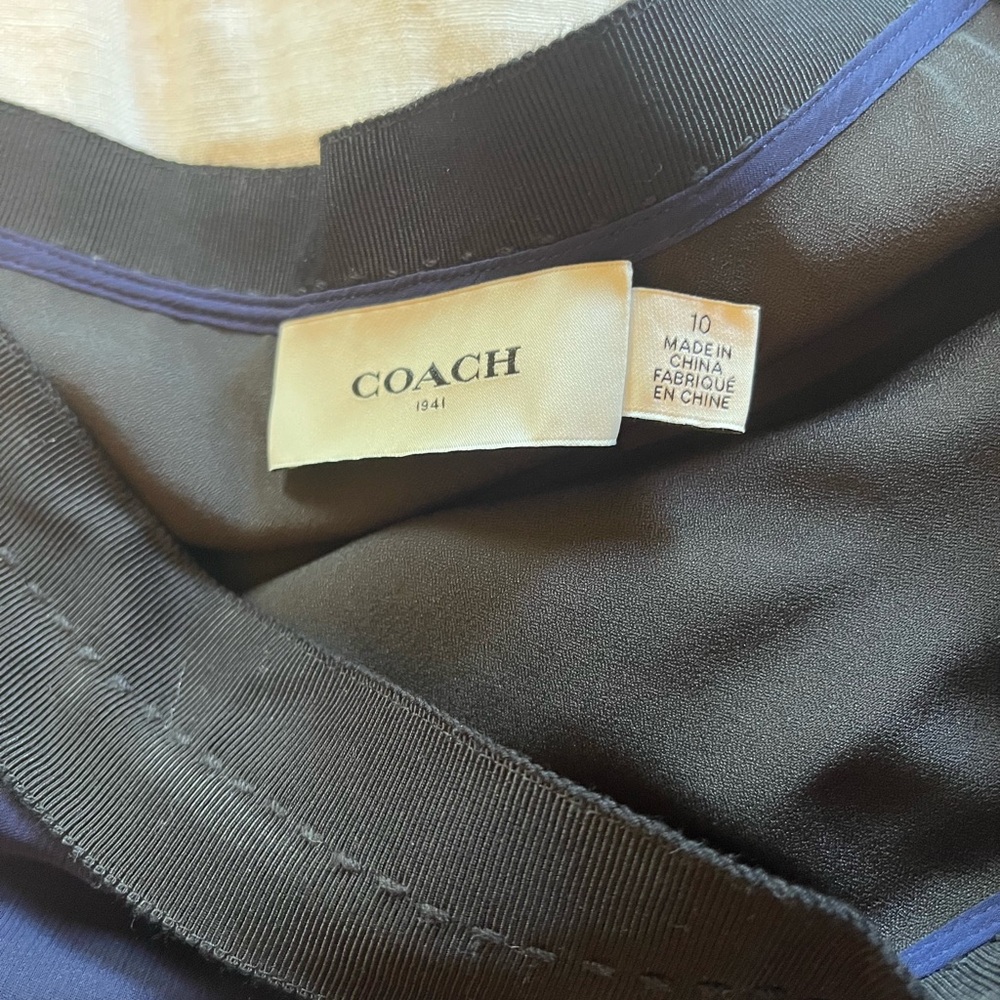Coach Navy High-Low Ruffle Hem Skirt - Picture 6 of 6